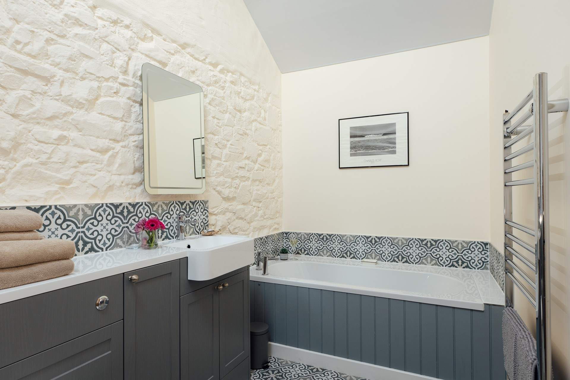 Relax in a hot bubble bath after a day exploring. Bliss. 