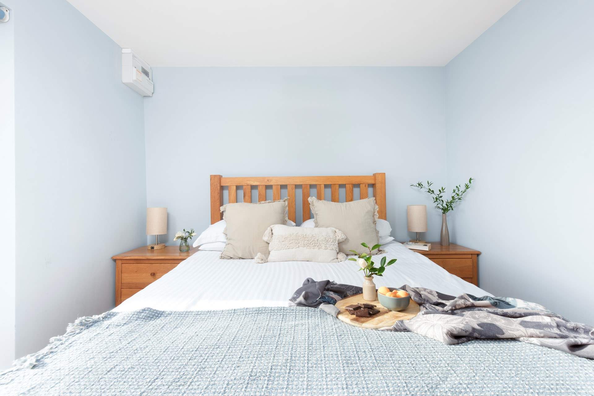 Set on the same level as the living-room, a king-size bed awaits in bedroom 1.