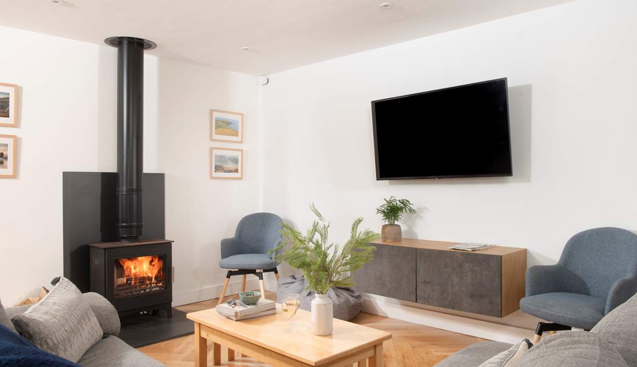 The toasty wood-burner will be a welcome sight on those out of season breaks.