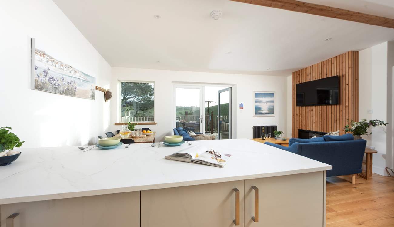 Plenty of work space for prepping, serving up and enjoying every bite.