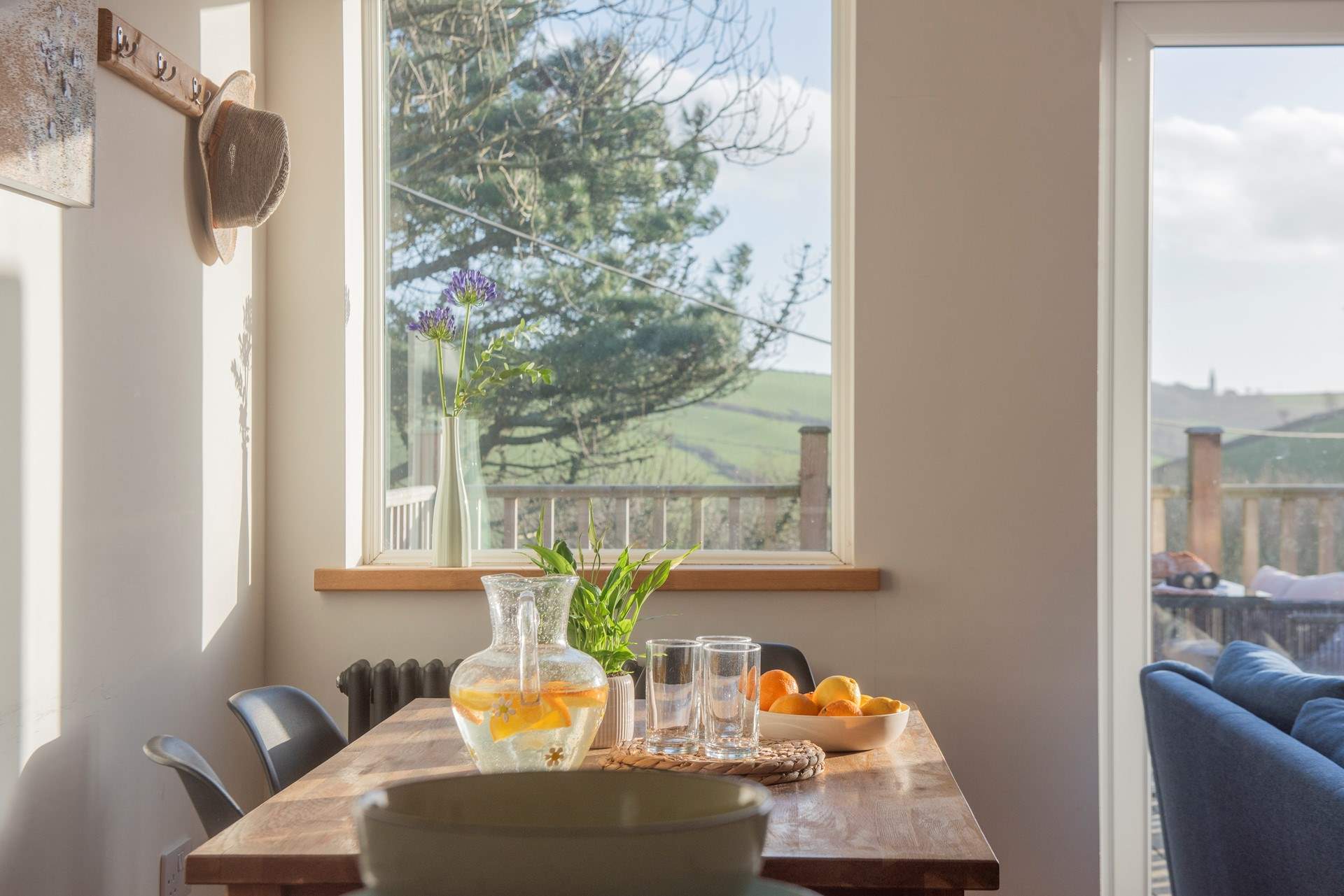 Enjoy the countryside views whilst indulging in holiday treats at Larch Cottage.