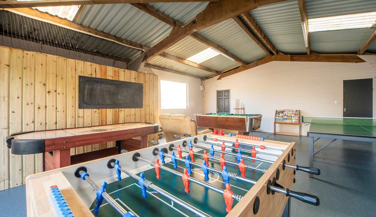 The shared games-room will delight young and old alike with pool, table-tennis, air hockey and table football. 