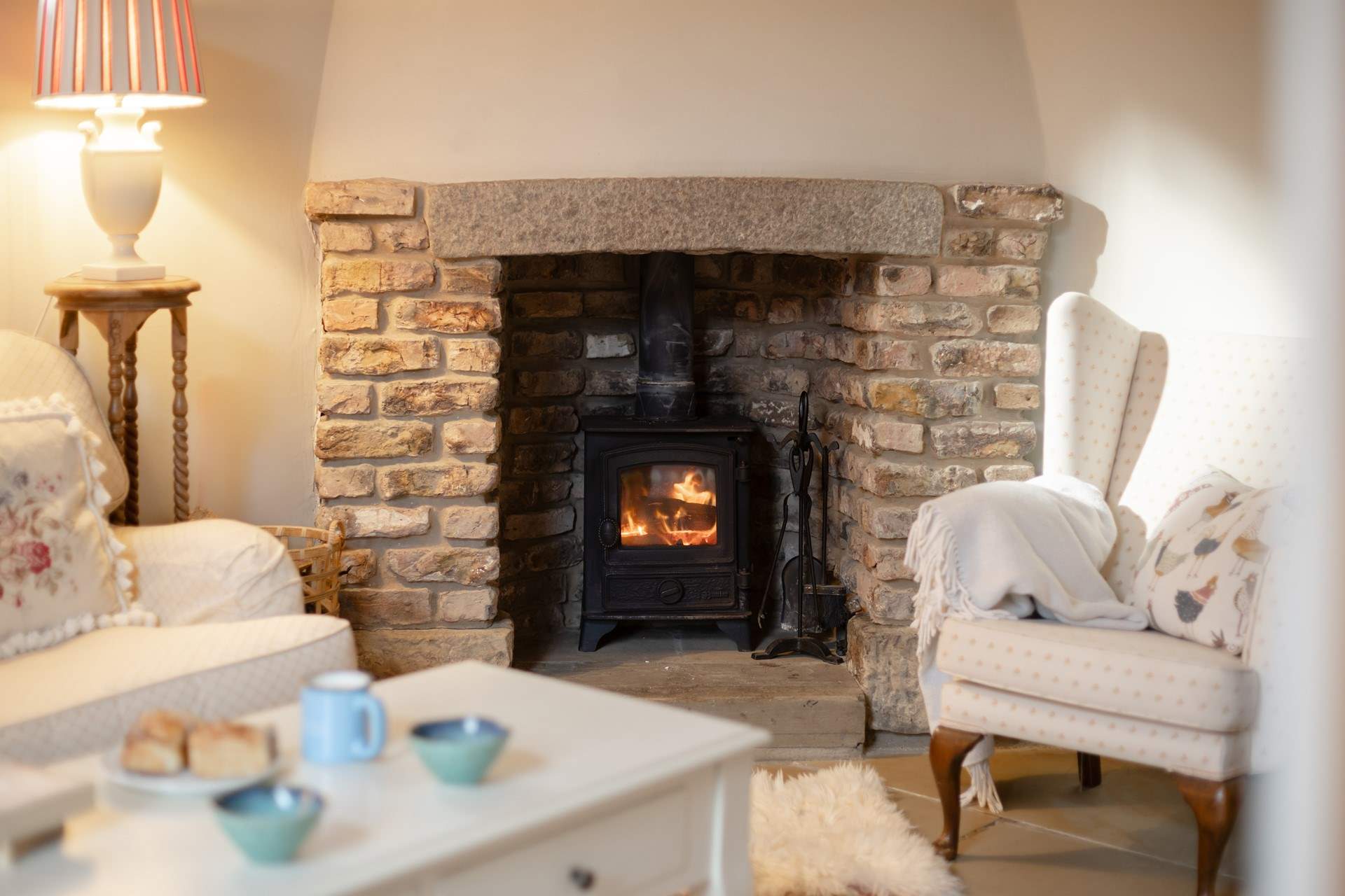 The best place to be after a walk in the countryside.