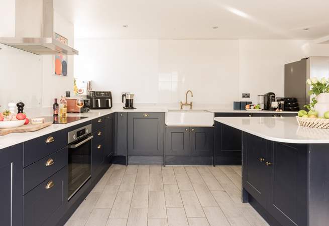 There is space for two chefs in this kitchen.