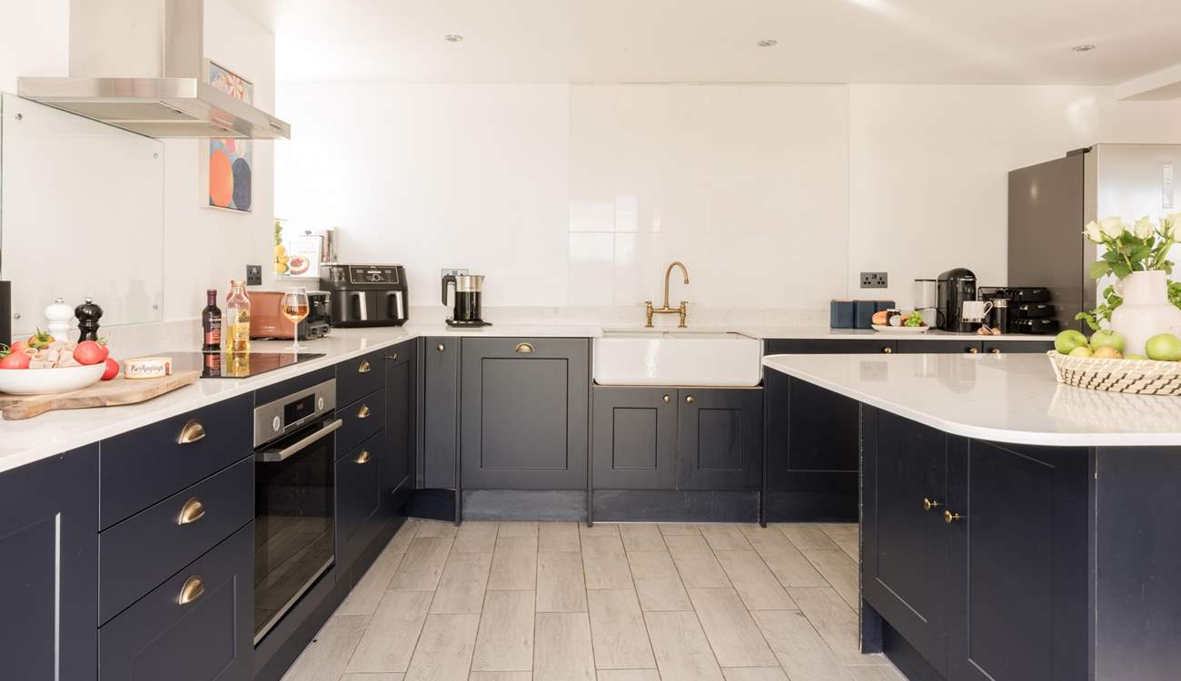 There is space for two chefs in this kitchen.