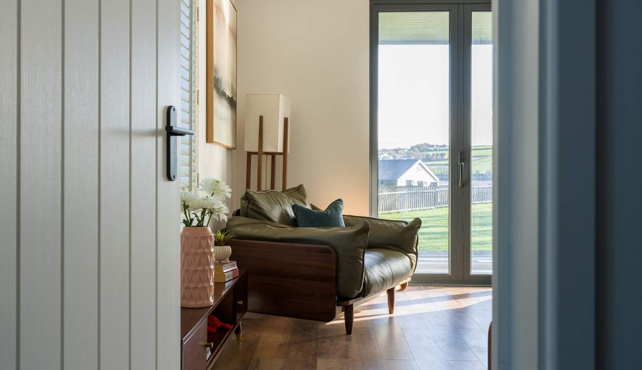 Looking into the open plan living-area from the entrance hall.