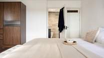 Peeking in to the en suite shower-room.