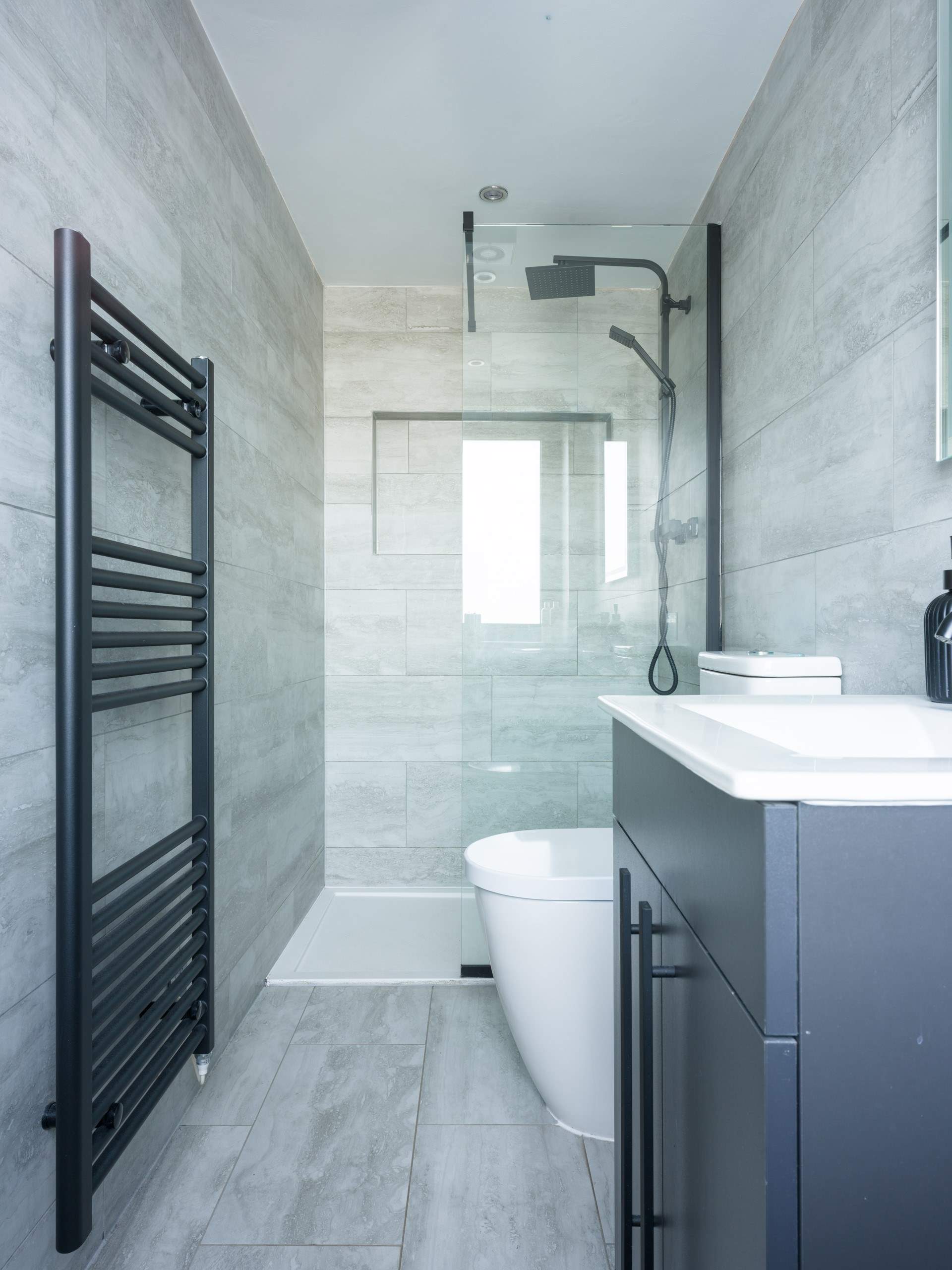 Your towels will be toasty warm thanks to the heated towel rail.