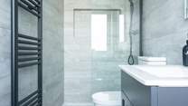 Your towels will be toasty warm thanks to the heated towel rail.