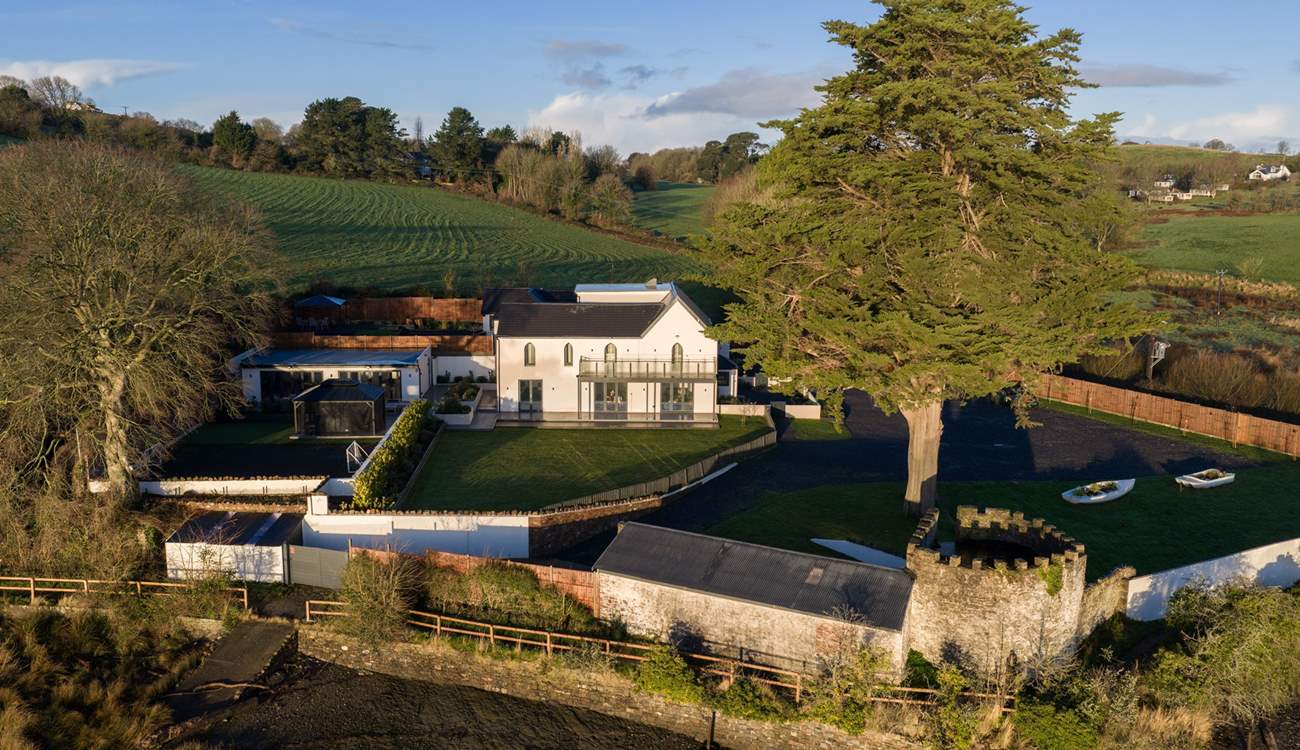 Boathyde sits to the front with The Moorings behind with its own enclosed garden.