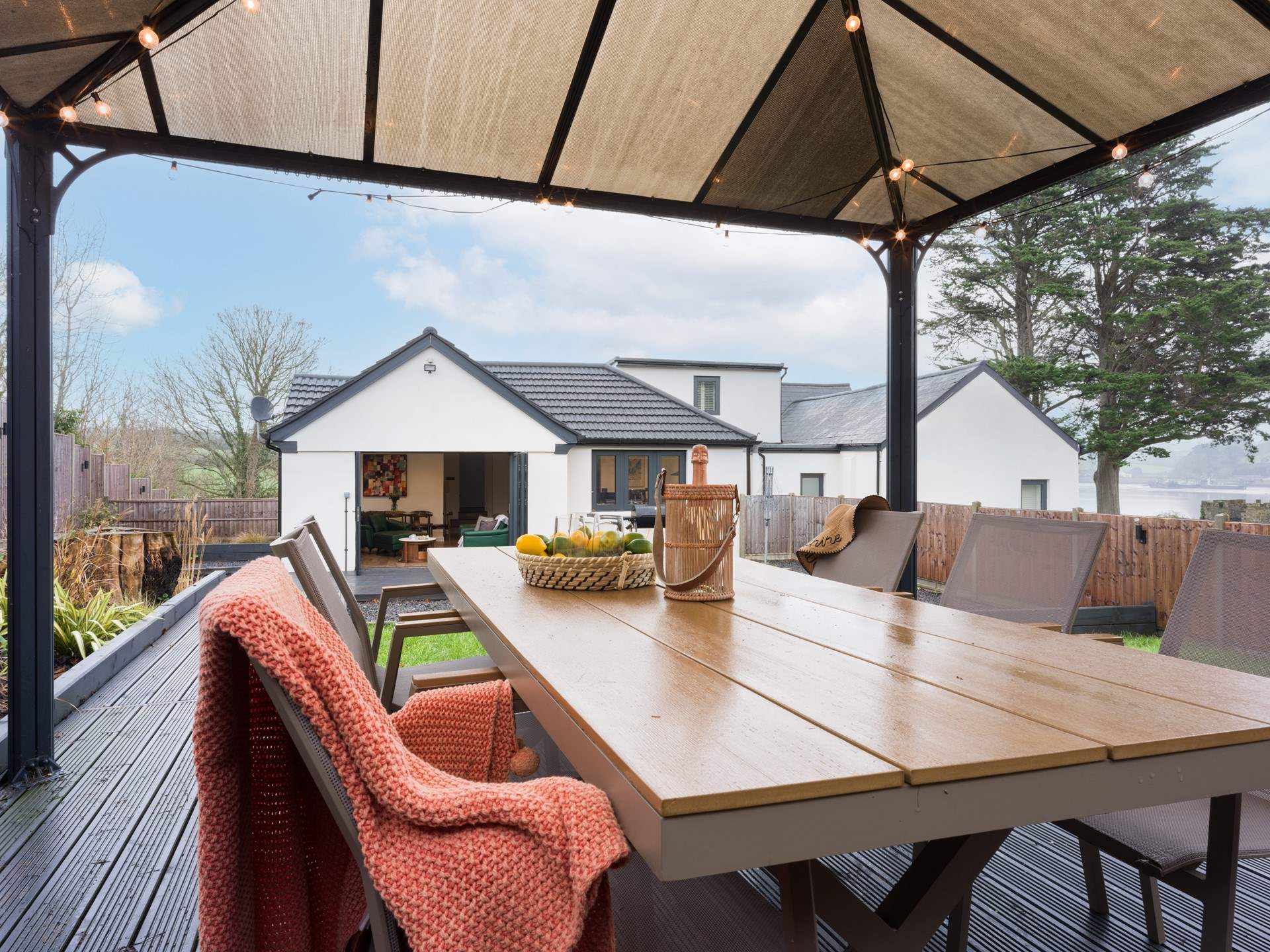 This gorgeous setting offers the perfect al fresco dining spot.