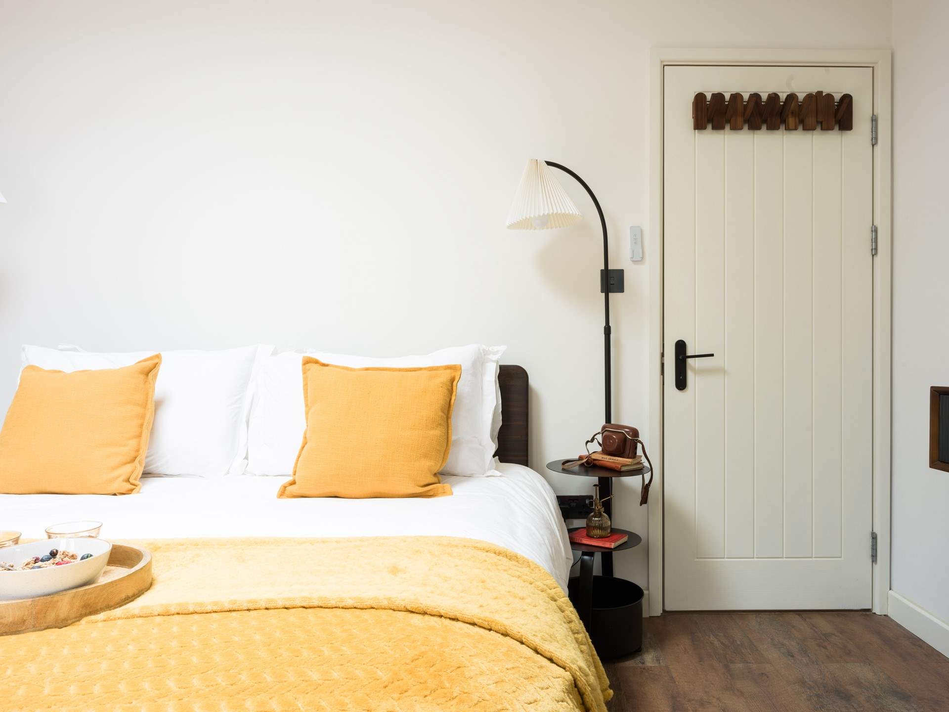 The bedroom is bright and inviting.