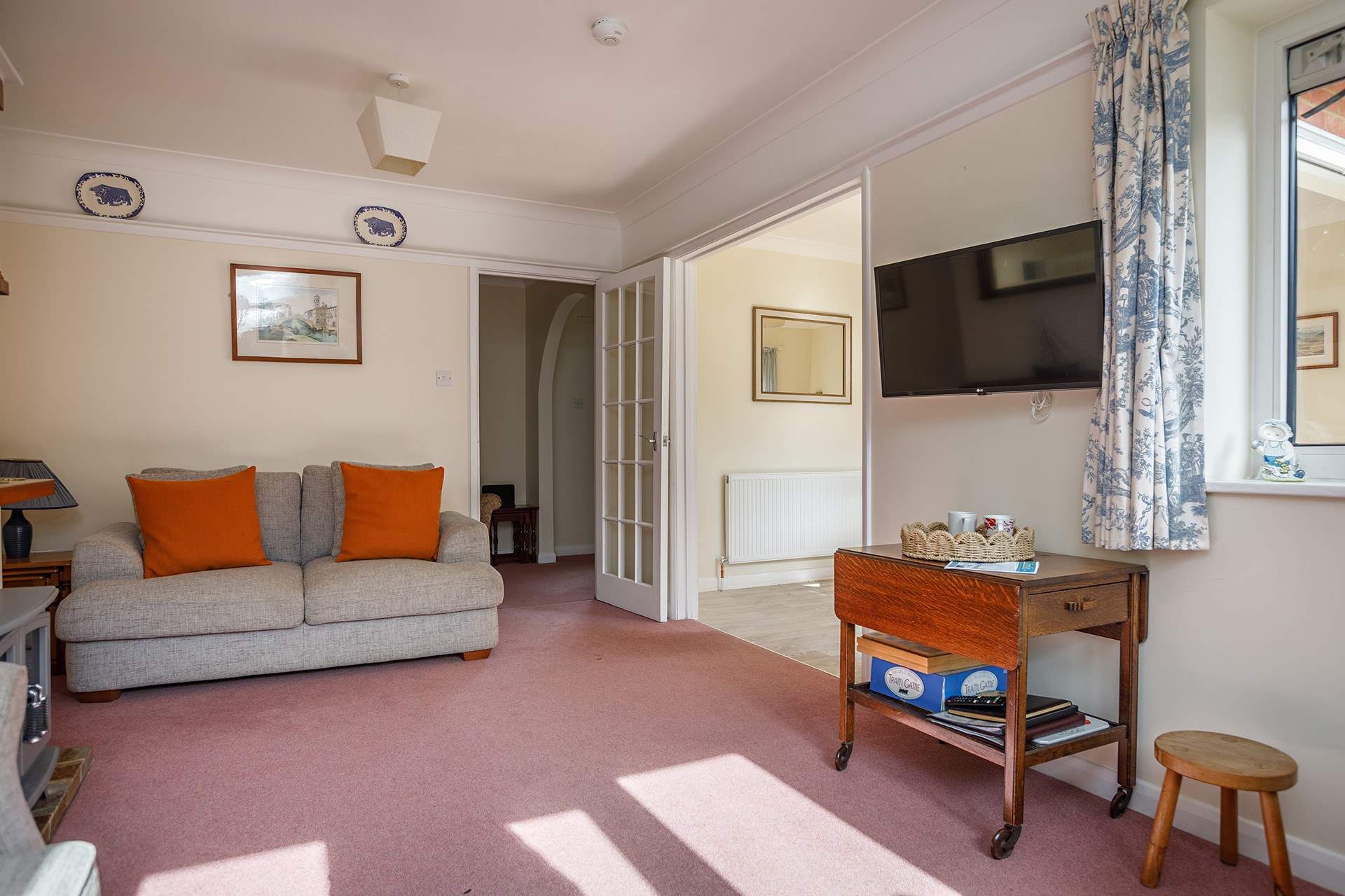 Wander through to the dining-area and kitchen beyond.