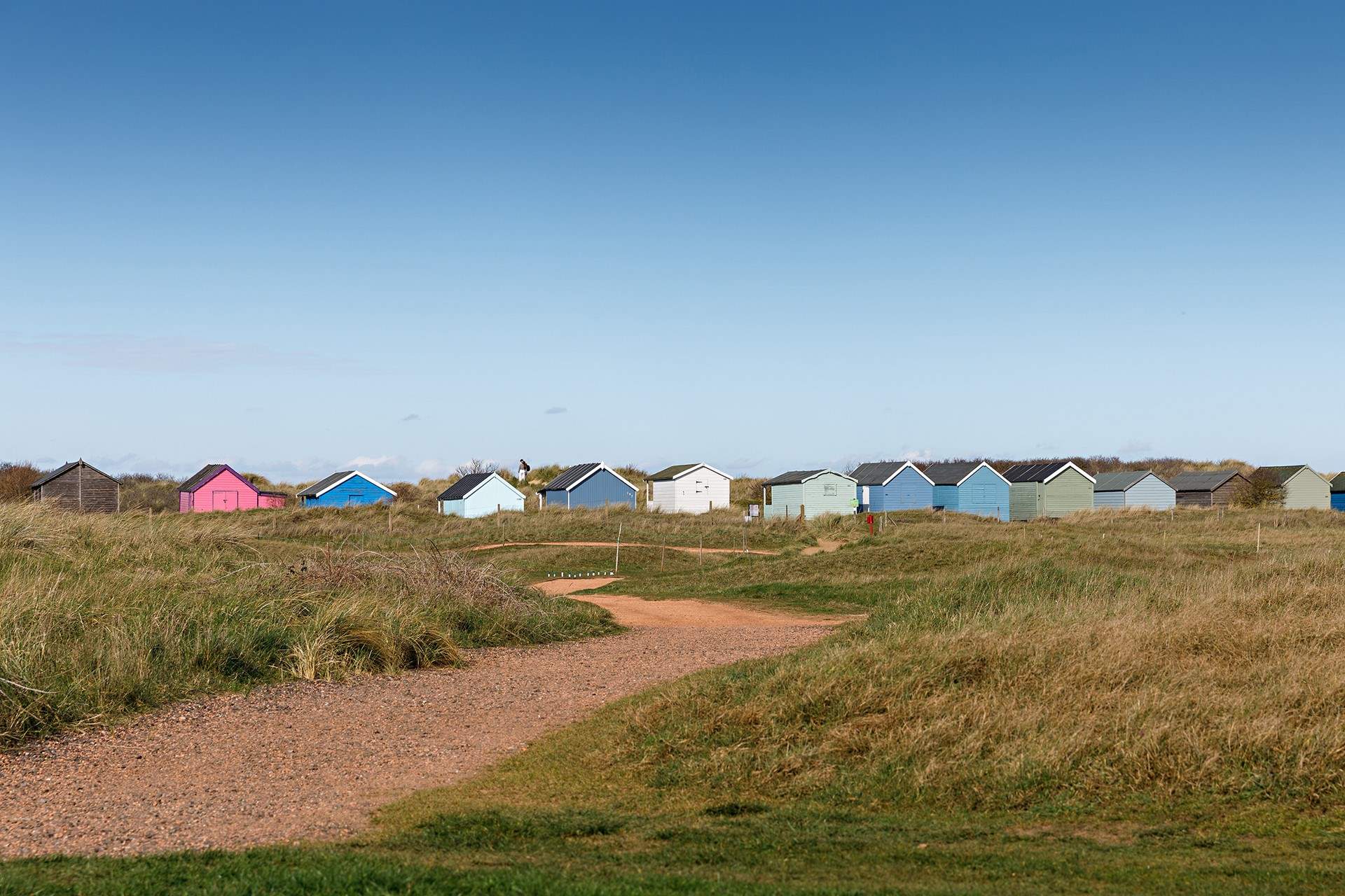 Explore the soft sands alongside the beach huts to the sea, just moments from Harecroft, with beautiful sandy beaches beyond amongst the changing tides.