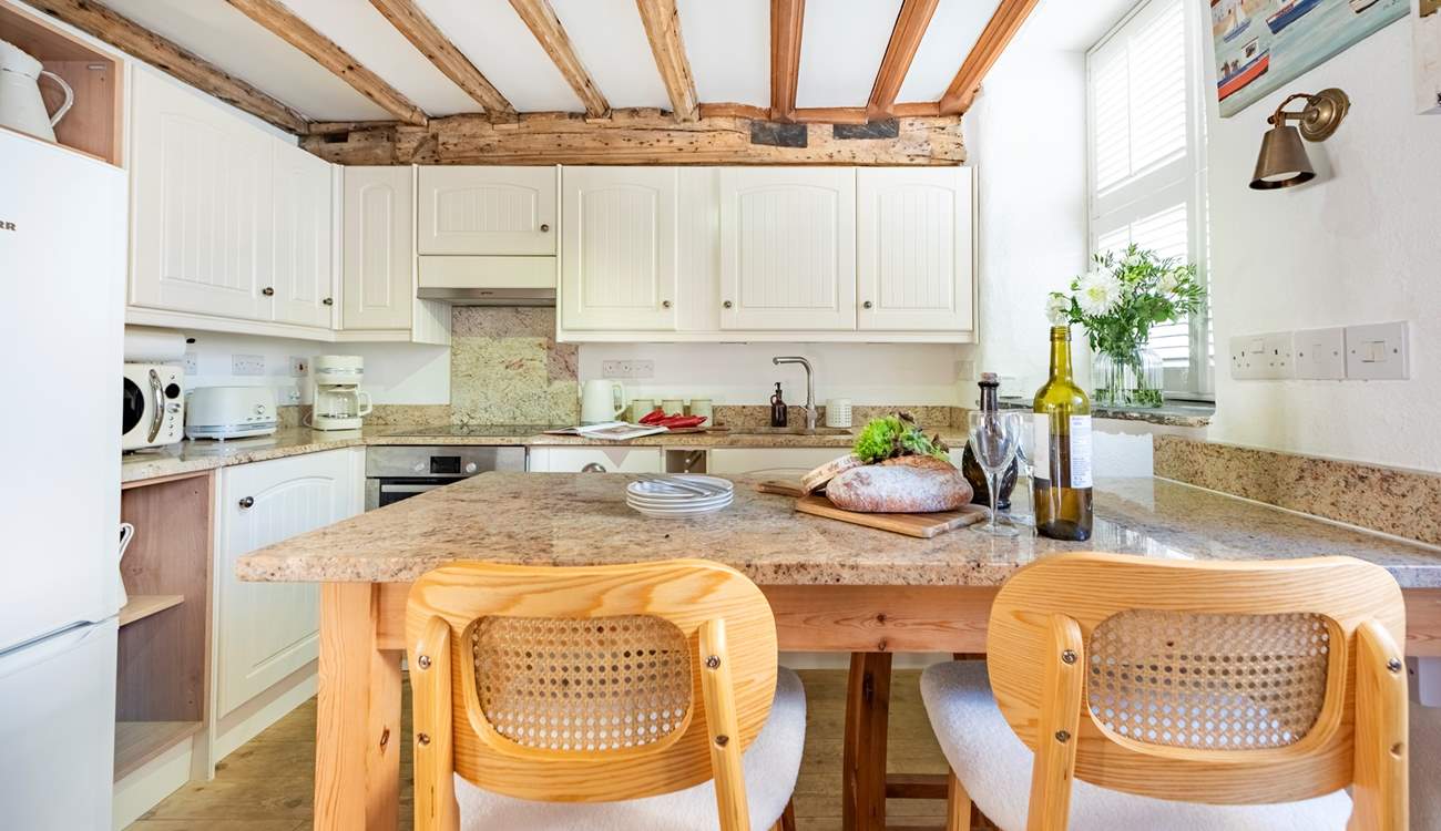 Gather round the breakfast-bar and plan your day's adventures.