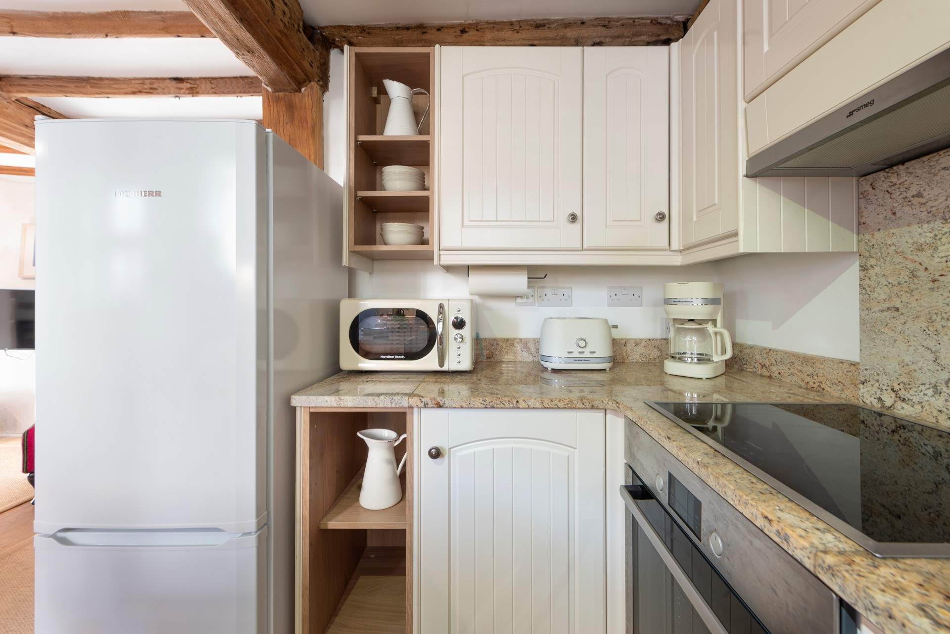 The kitchen has everything you need for your stay at 1 Chapel Cottage.