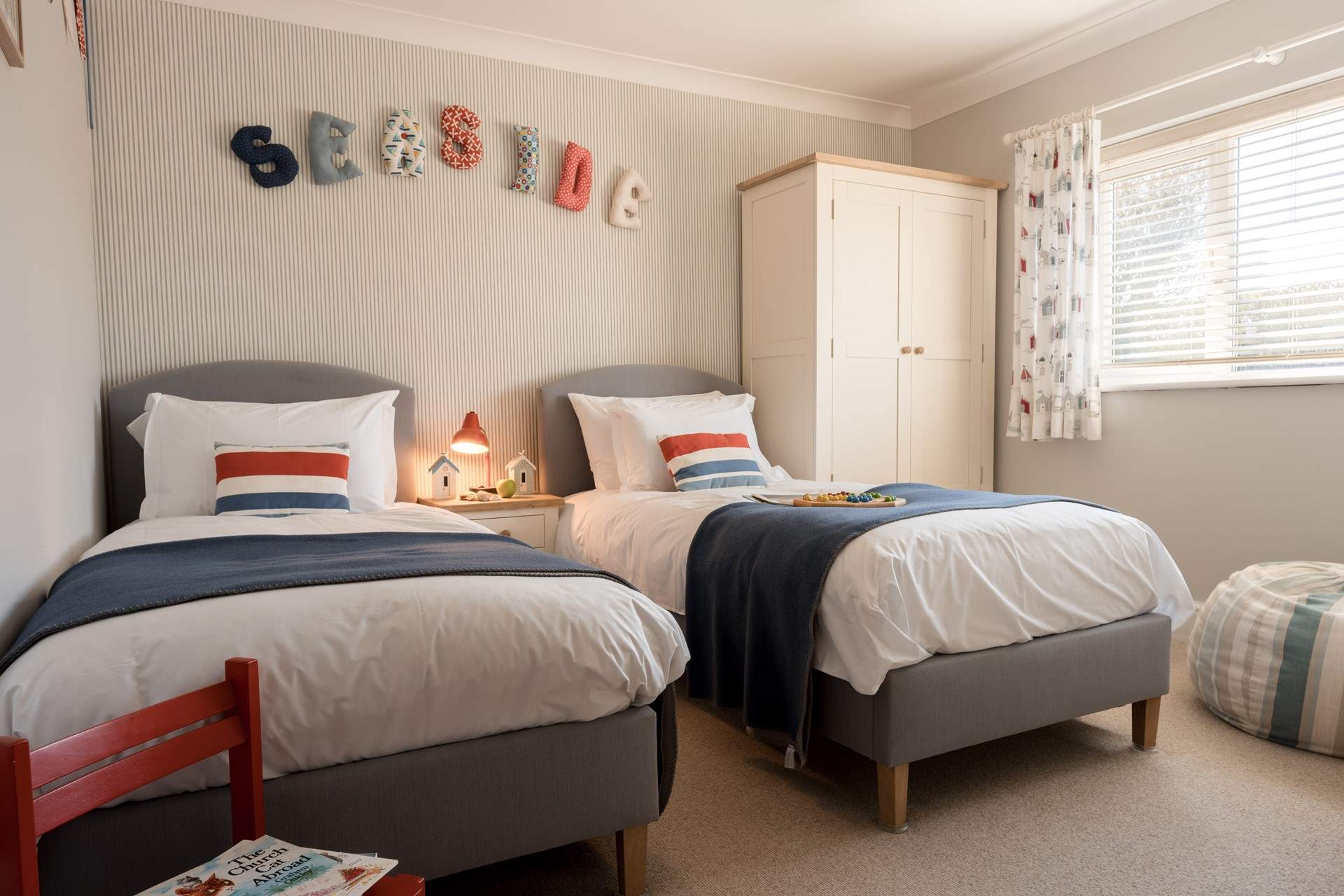 The twin room will delight the little people in your family. 