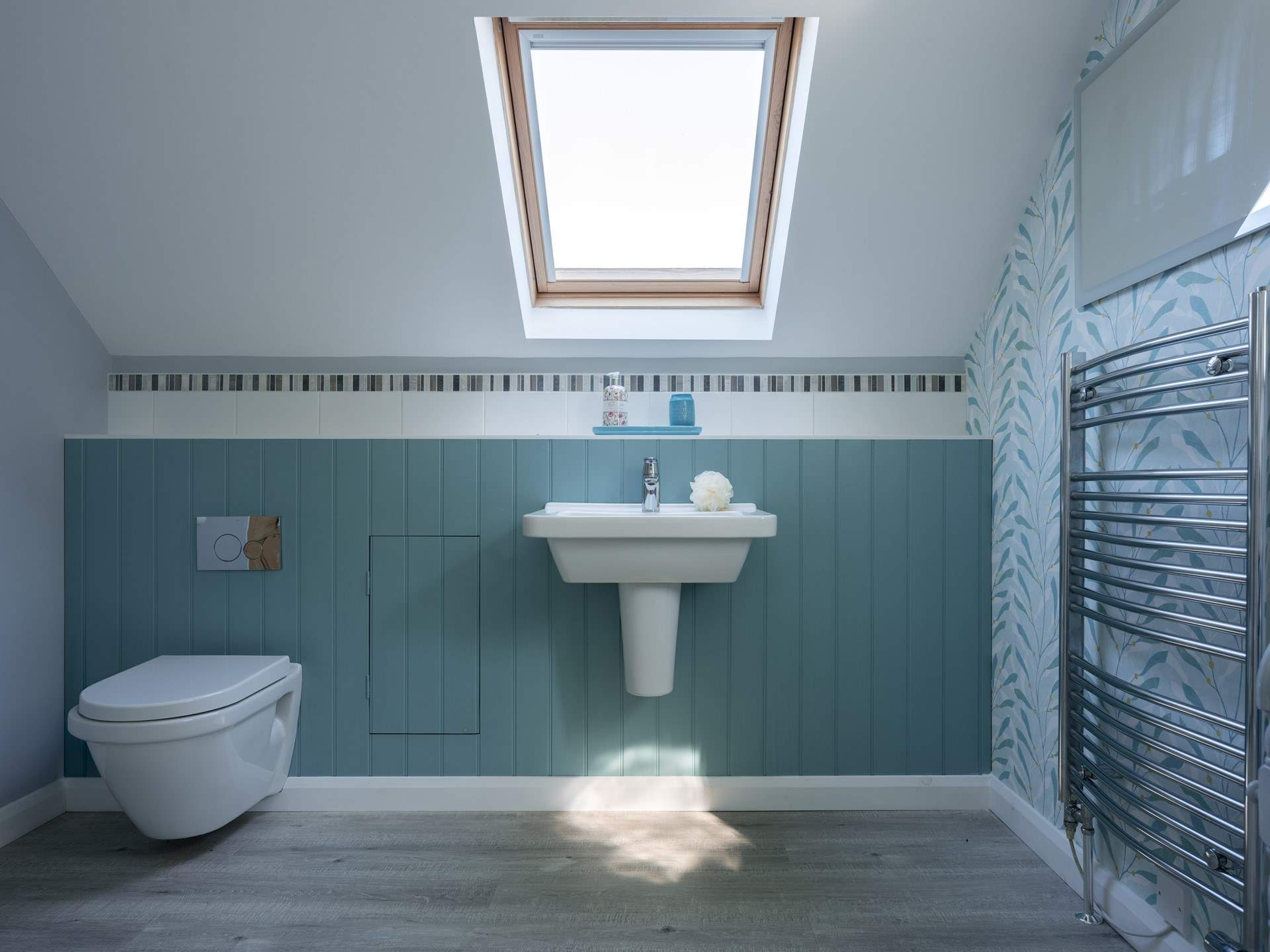 A sink with a country view.