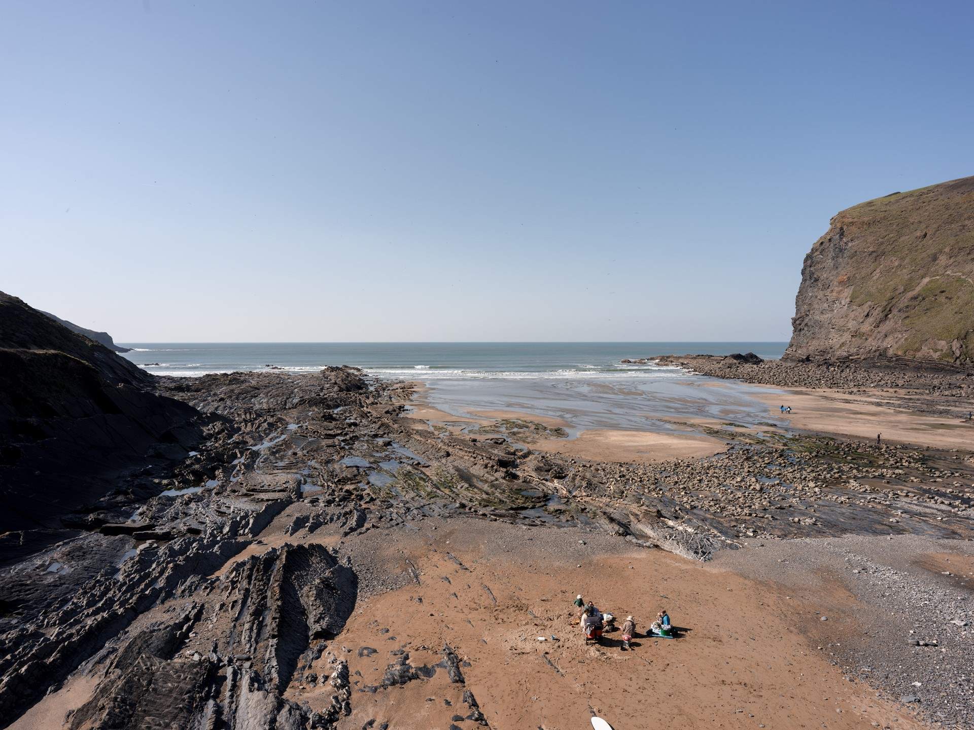 Crackington Haven beach.