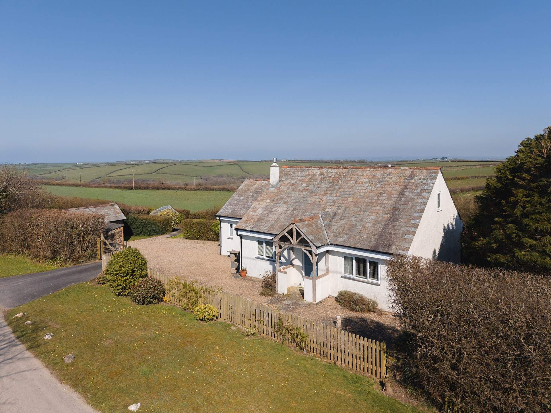 Welcome to Treglindon. At the bottom of the hill you will find the beach at Crackington Haven.