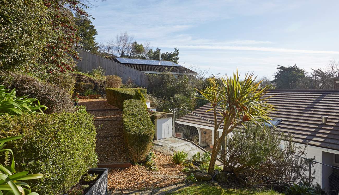 From the top of the garden you will find glimpses of the sea!