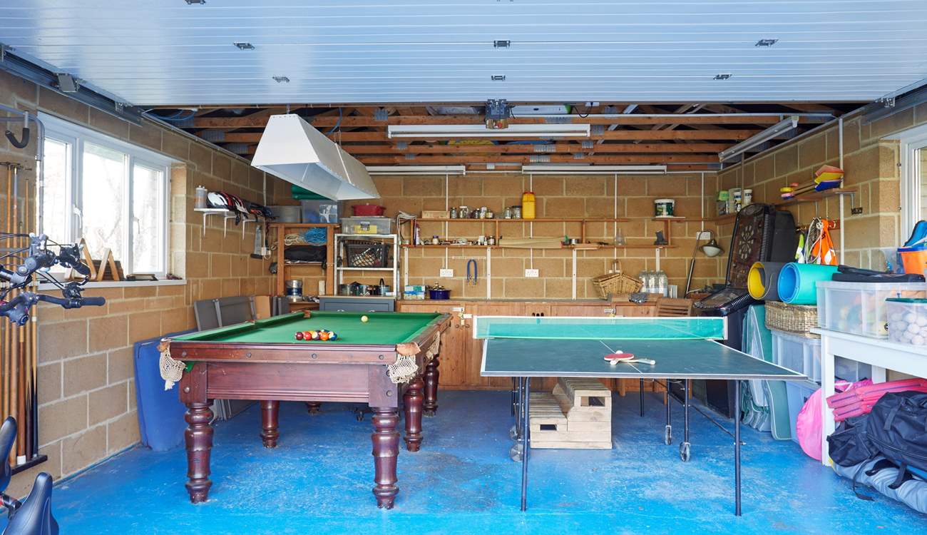 There is a pool table and table-tennis in the garage which everyone can enjoy.
