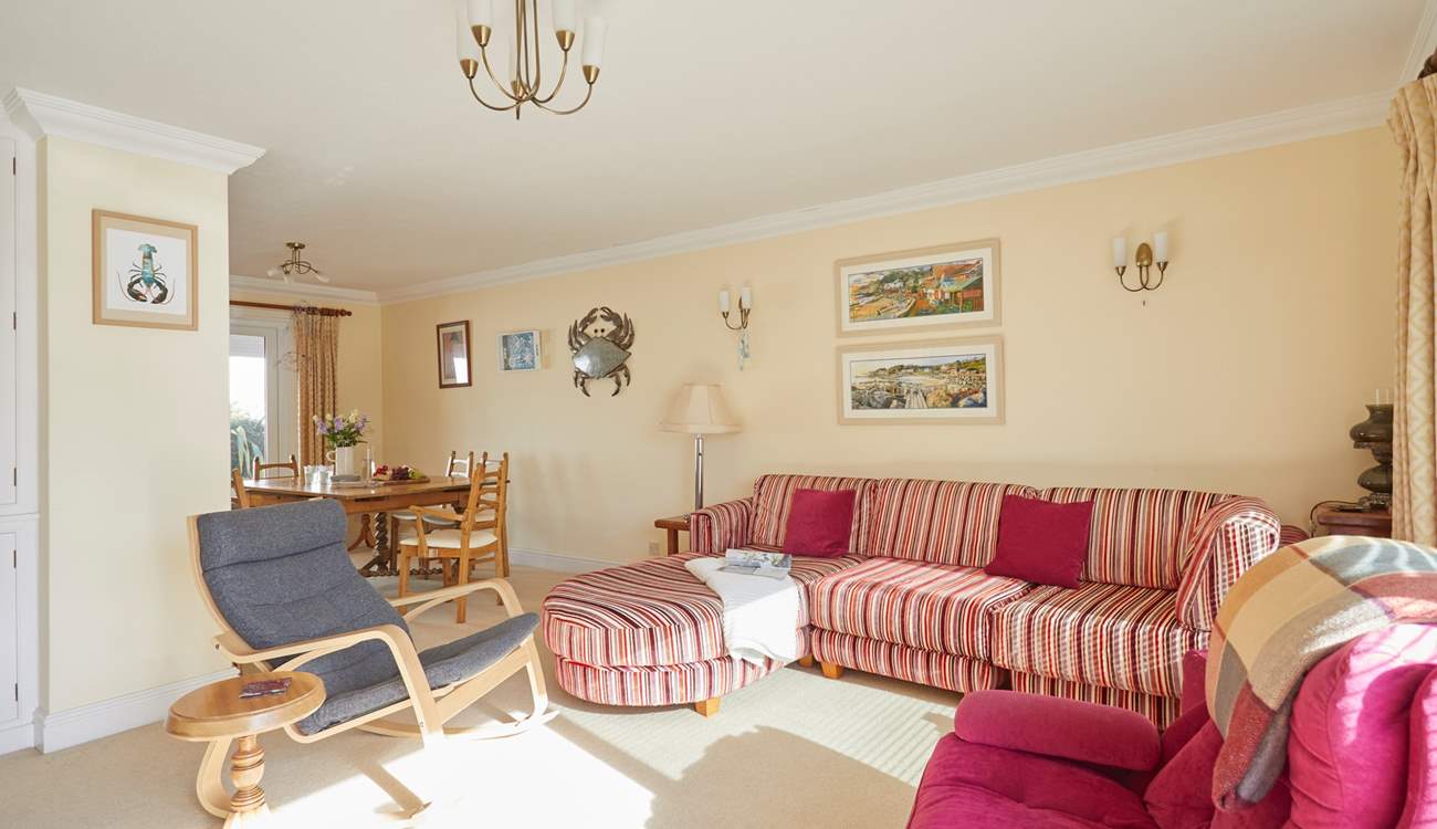 Curl up on the comfortable sofa and watch your favourite movie.