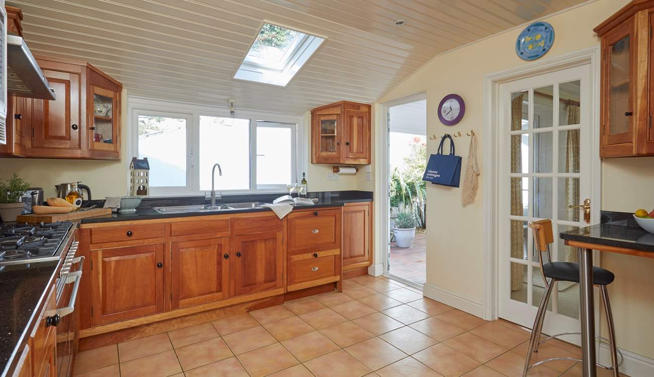 The well-equipped kitchen has all you need when cooking up a family feast.