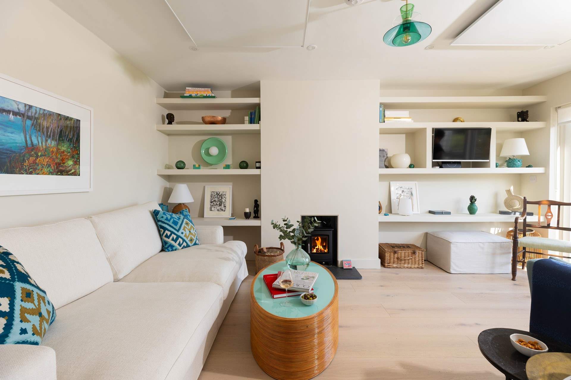 Comfortable seating invites you to relax after a busy day exploring. 