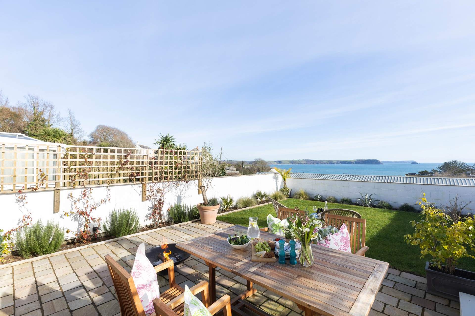 Step outside onto the patio and take in the views.