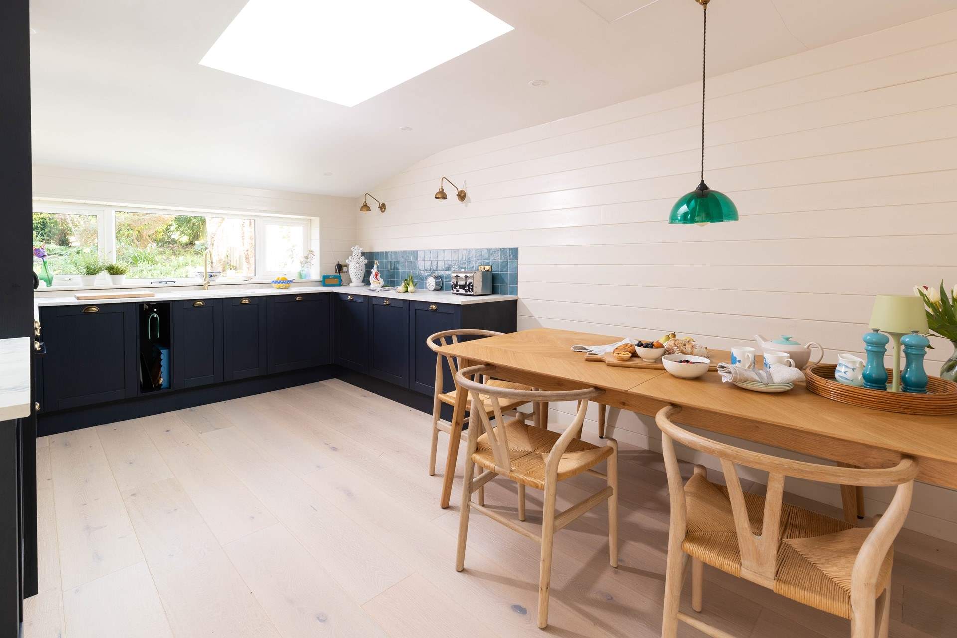 The kitchen/diner on the ground floor is light and very well-equipped. 