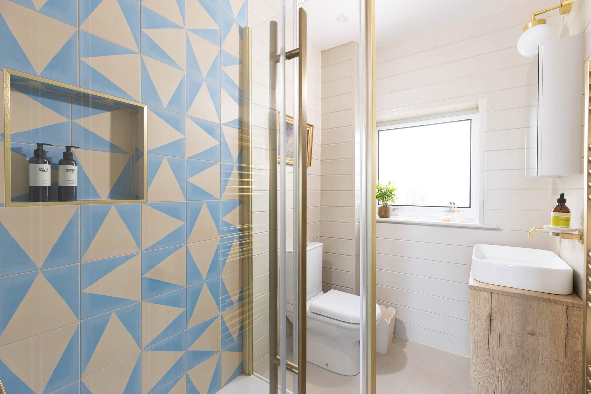 The shower-room on the lower ground floor has a walk-in shower. 