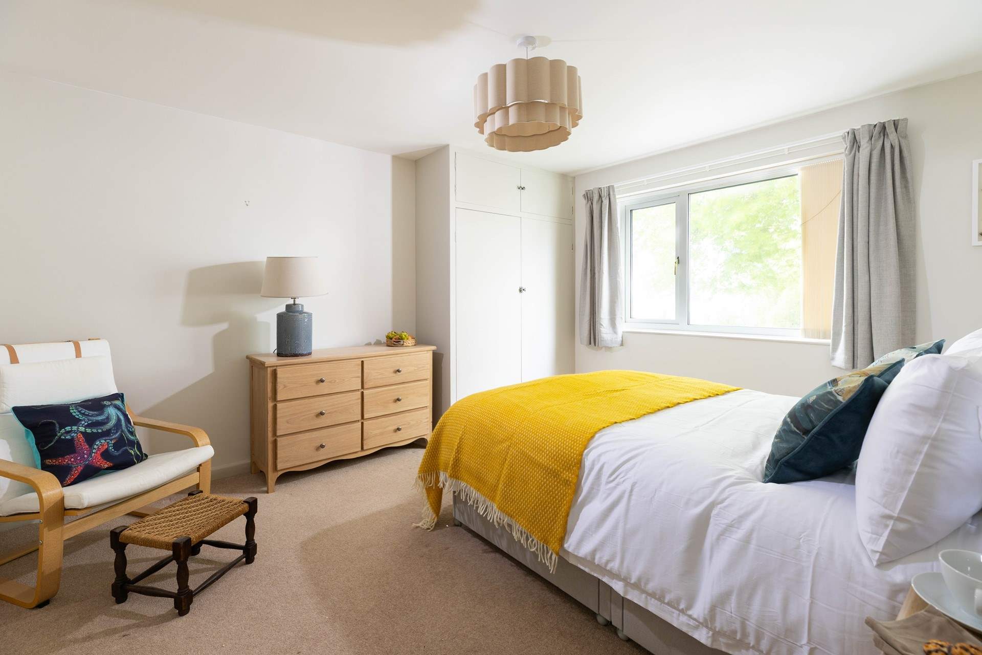 Bedroom 2 has a cosy double bed.