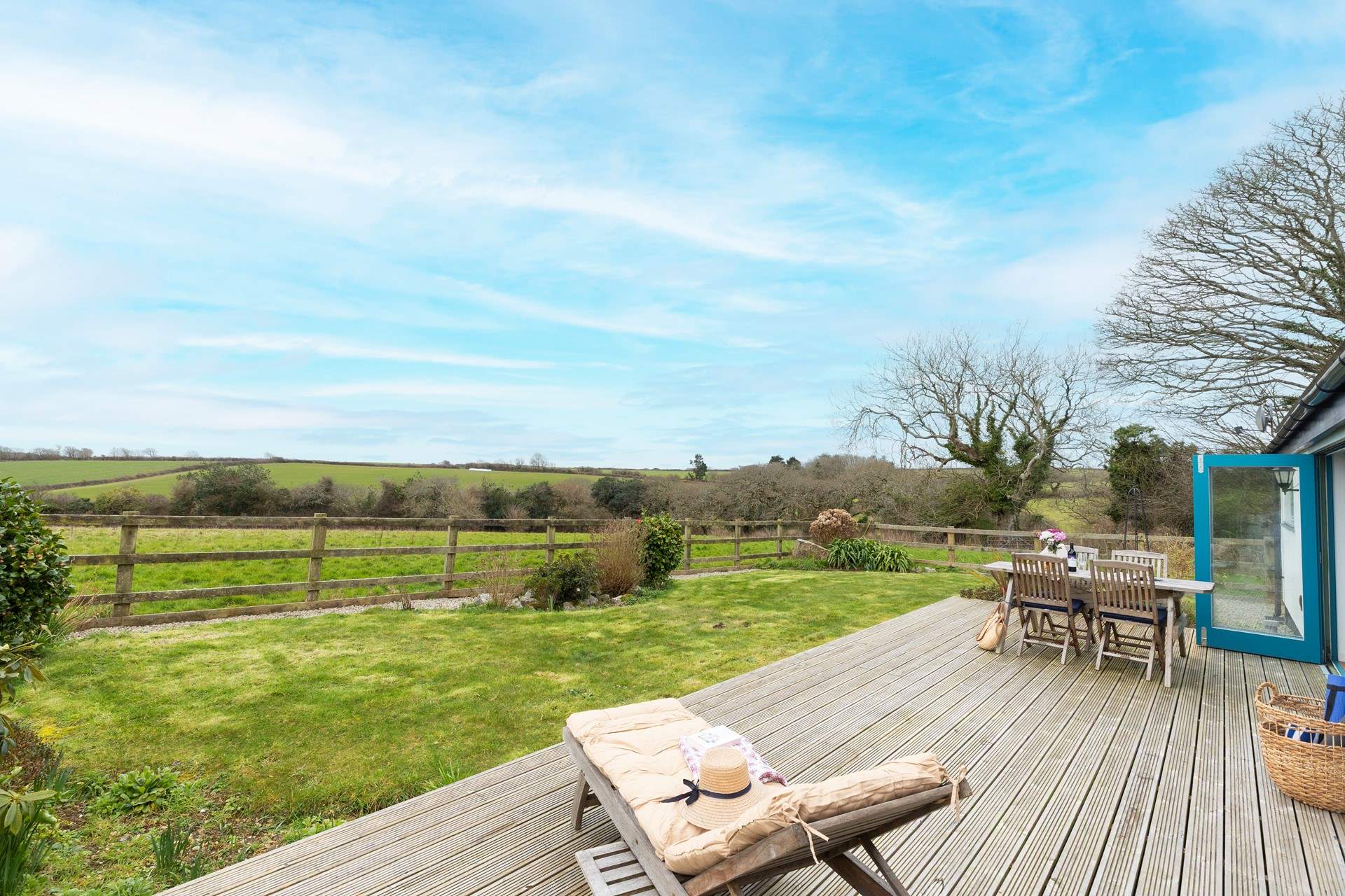 Relax on the sun-lounger with a good book. 