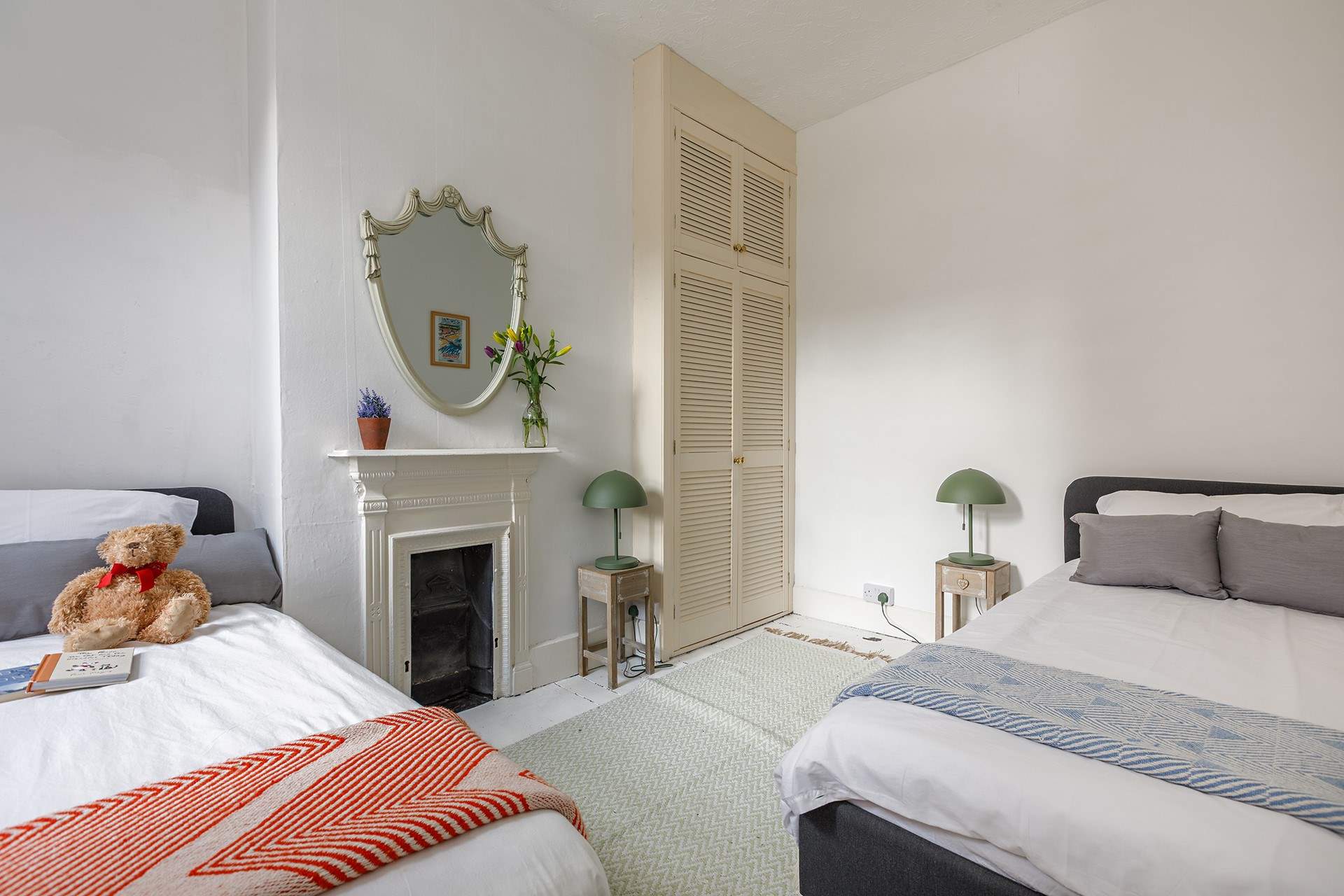 Comfortable full size (three-foot) beds, perfect for adults or children with ample storage.