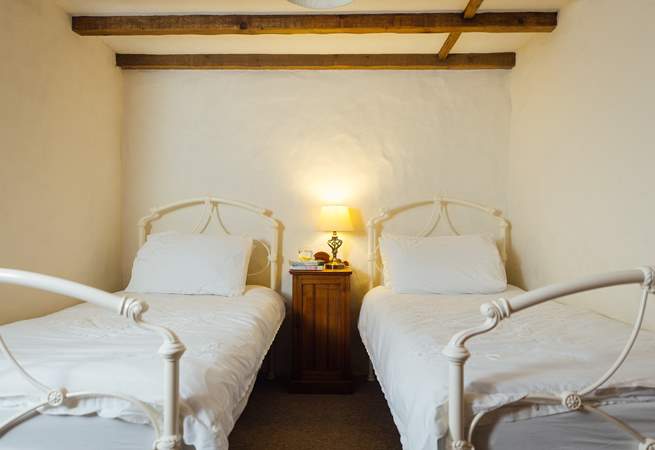 Sweet twin room on the ground floor. 