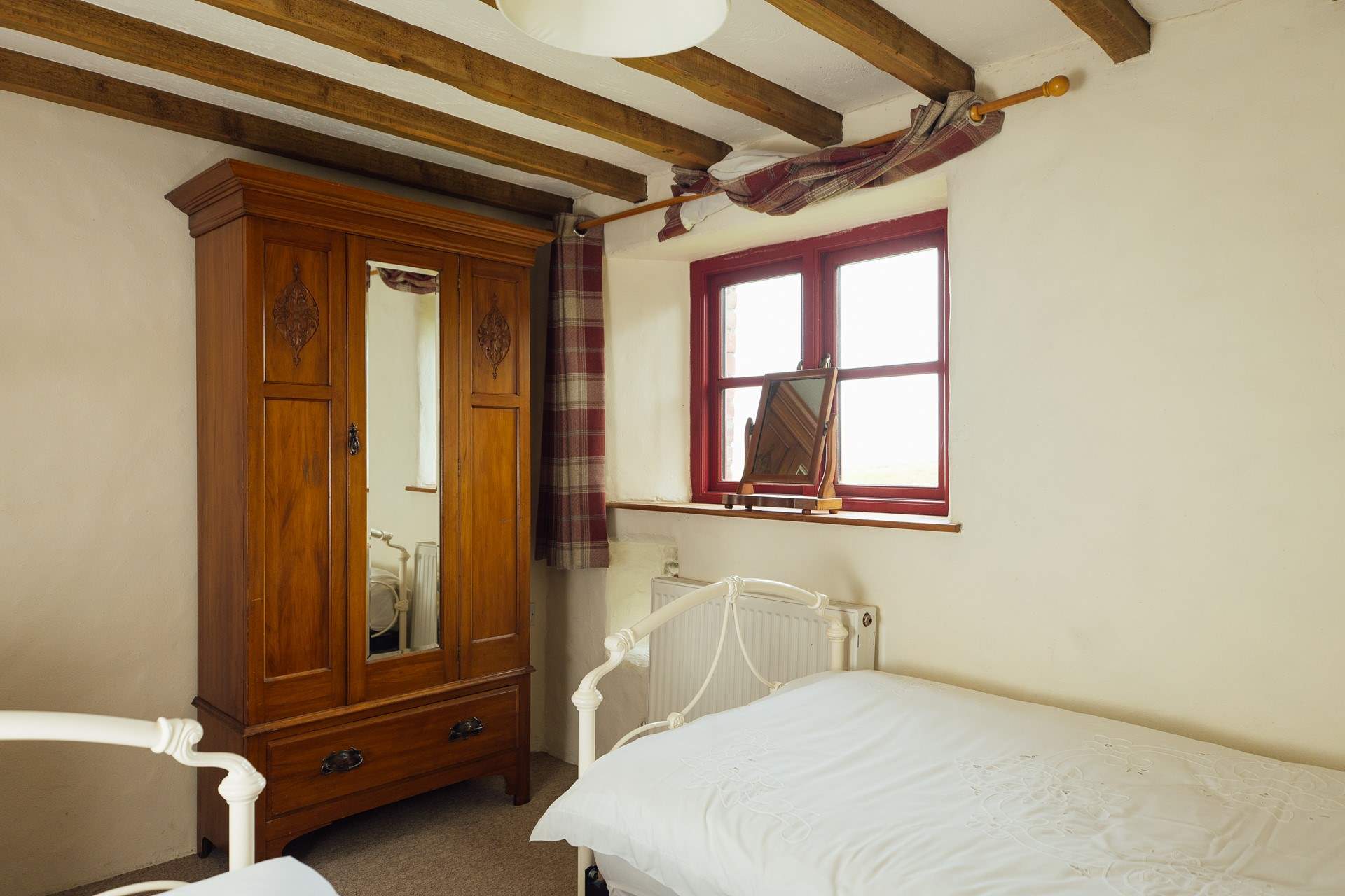 Choose the twin room on the ground floor. 