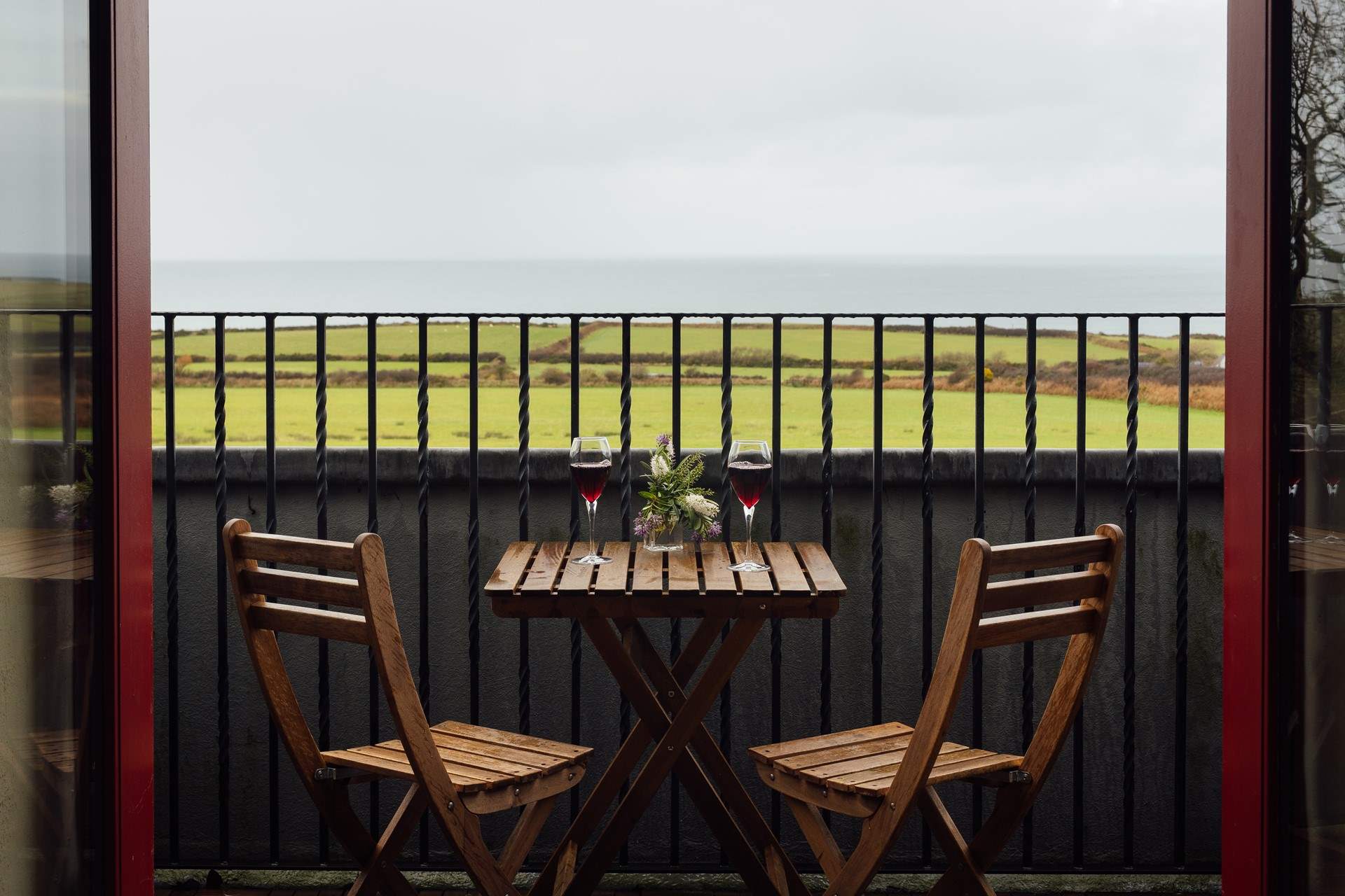 Idyllic spot on the balcony off the first floor sitting-room. 