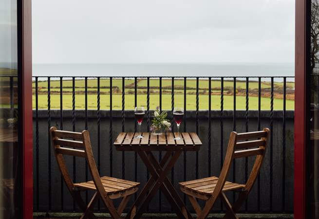 Idyllic spot on the balcony off the first floor sitting-room. 