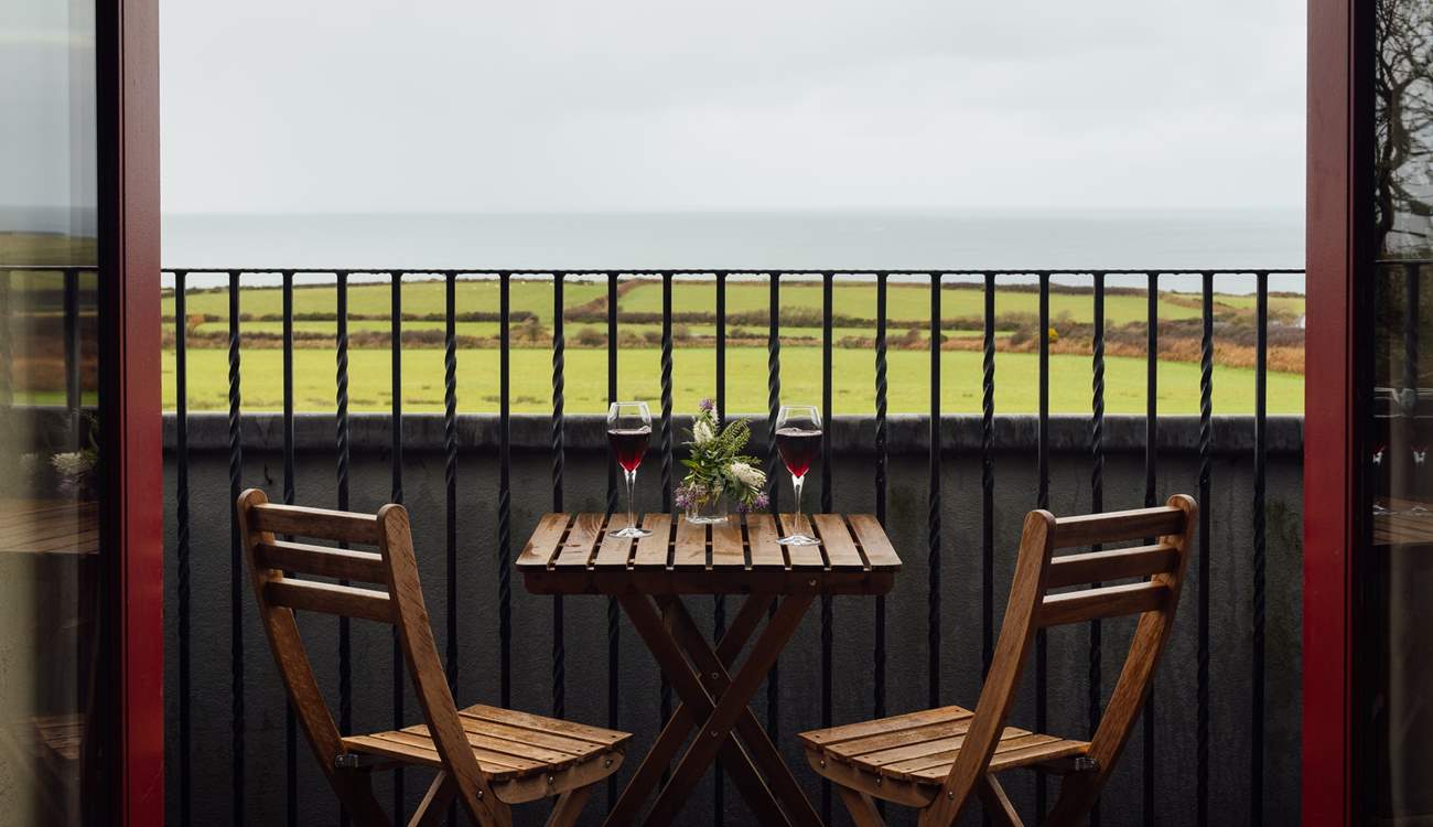 Idyllic spot on the balcony off the first floor sitting-room. 