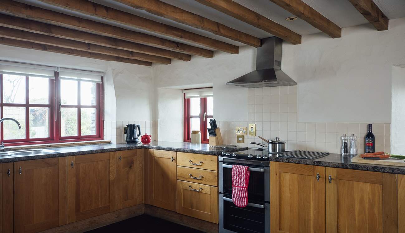 The holiday chef will be in their element in the spacious, well-equipped kitchen. 