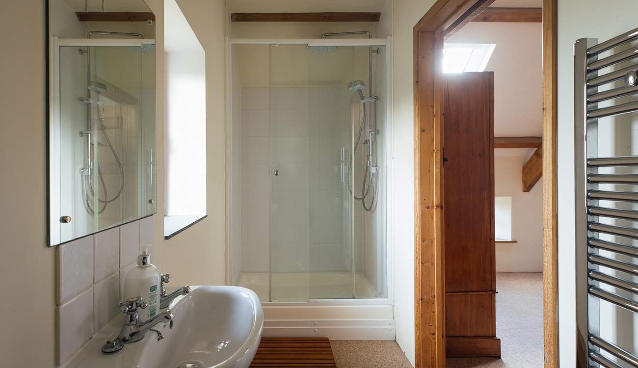 Spacious en suite shower-room. 