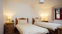 Charming twin room on the ground floor. 