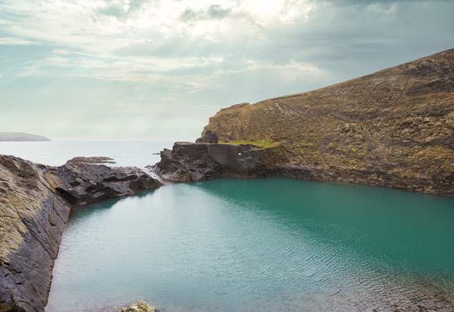 From Abereiddy beach take the short stroll to the magical Blue Lagoon. 