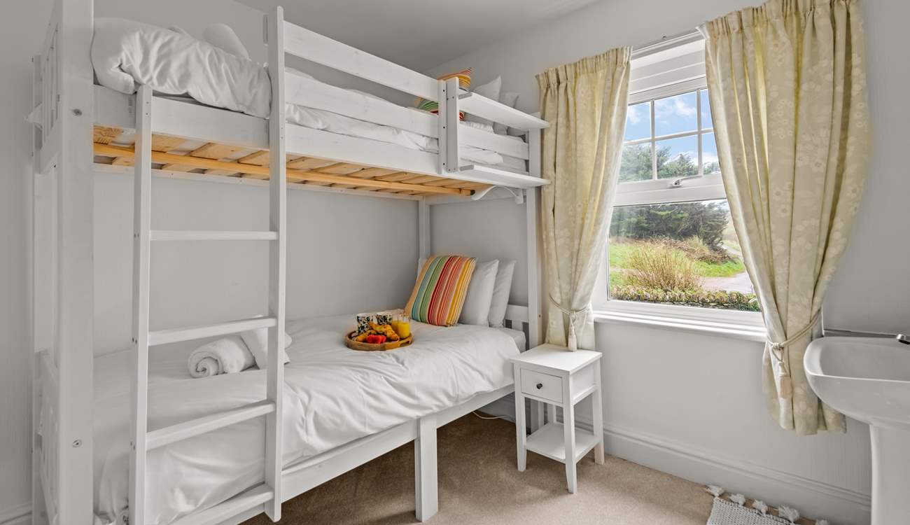 Bedroom 3 is this cute bunk bedroom (the top bunk is only for use by children over the age of six years).
