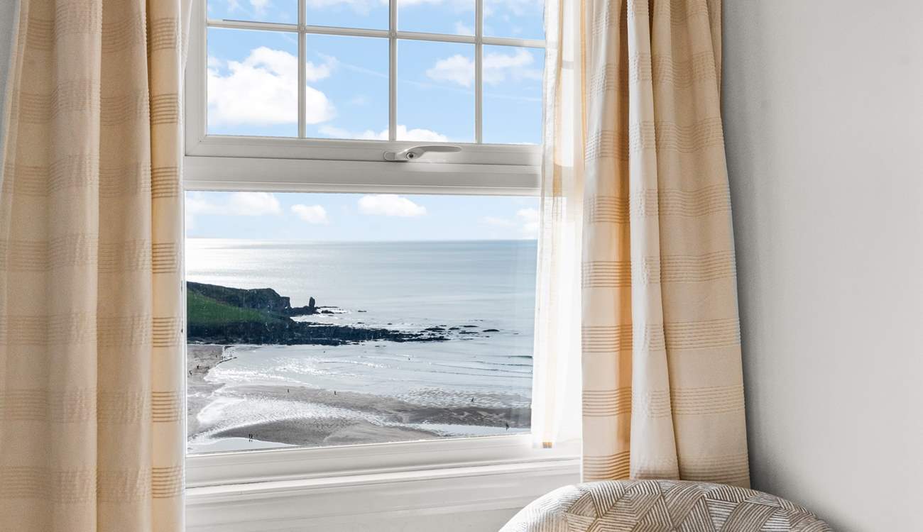 Peeking out of the window from bedroom 2.