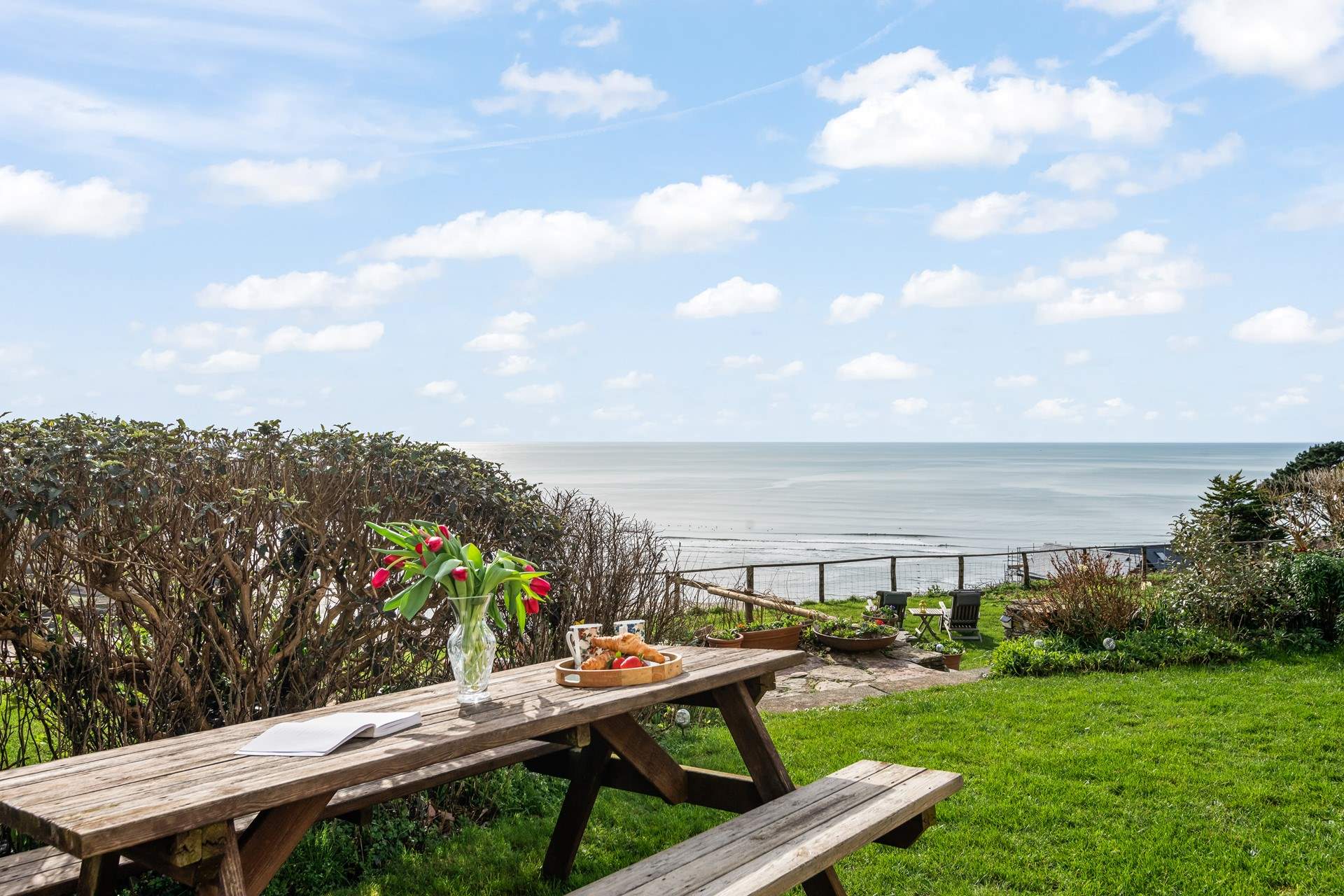 Enjoying a good book or a quick snack sat here taking in the breathtaking view.