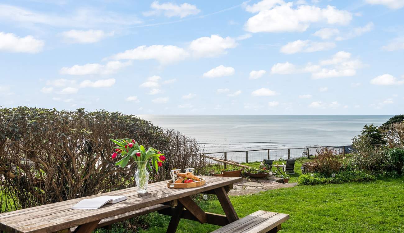 Enjoying a good book or a quick snack sat here taking in the breathtaking view.