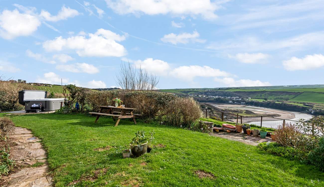 Hours can be spent in this lovely area. Bubbling away in the hot tub, enjoying a glass of something tasty, or just a touch of soaking up the sun.