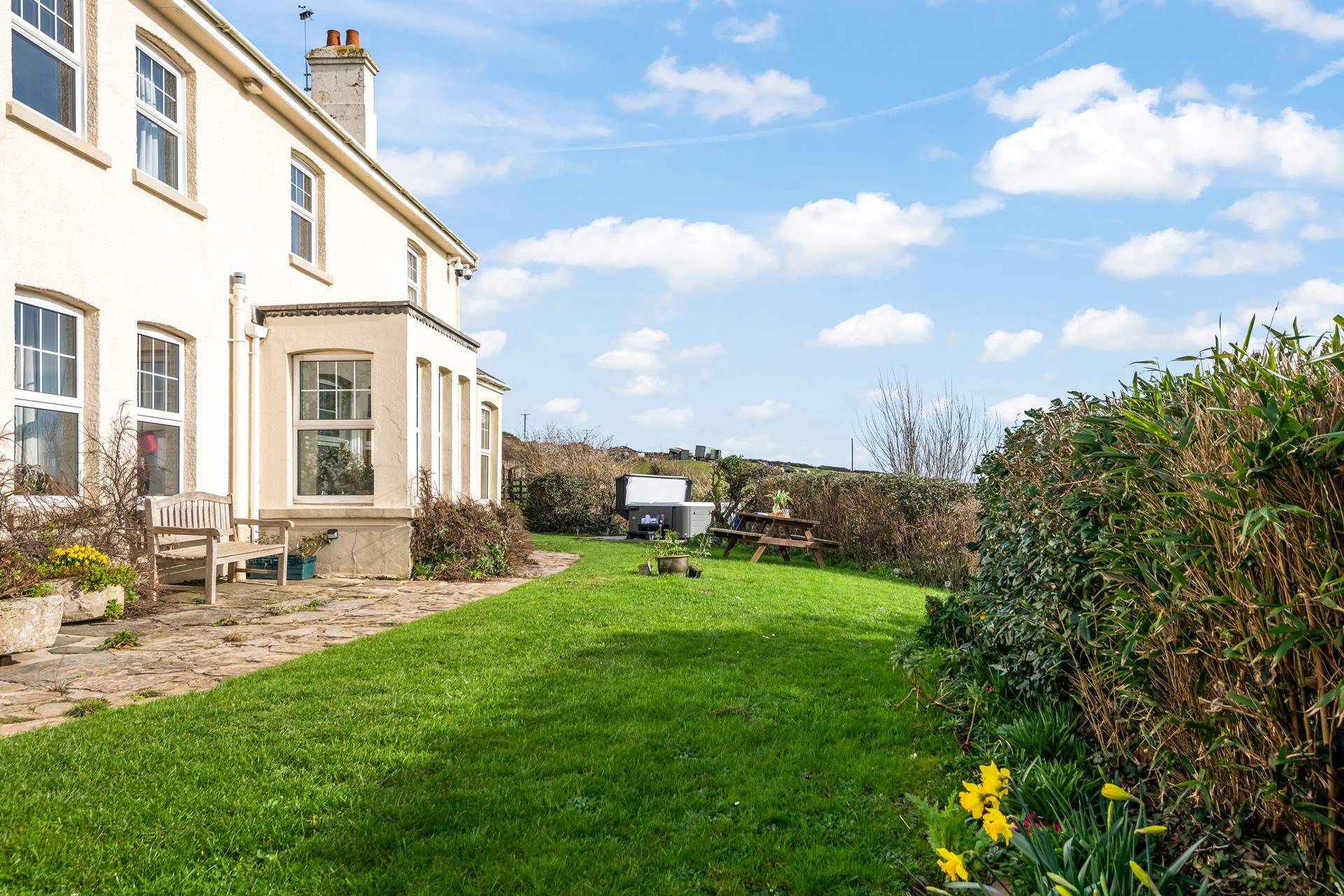 What a lovely space for the dogs and children of the party to let off steam.